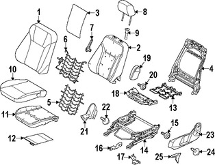 Foto de Respaldo de Asiento Original para Ford Fiesta 2015 2016 2017 Marca FORD Nmero de Parte F2BZ5464417BC