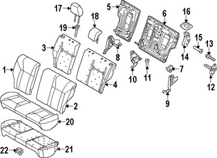 Foto de Respaldo de Asiento Original para Ford Fiesta 2015 2016 2017 Marca FORD Nmero de Parte F2BZ5466601BA