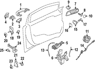 Foto de Cable de Cerrojo de Puerta Original para Ford Fiesta Marca FORD Nmero de Parte BE8Z54221A00A