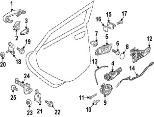 Foto de Cable de Cerrojo de Puerta Original para Ford Fiesta Marca FORD Nmero de Parte BE8Z5440180B