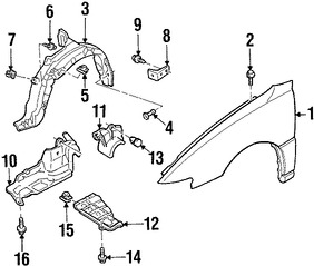 Foto de Enganche del protector de Guardafangos  Original para Ford Mazda  Mercury Marca FORD Nmero de Parte 999100501