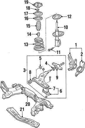 Foto de Puntal Suspensin Original para Mercury Tracer Ford Escort Marca FORD Nmero de Parte F7CZ18198BAA