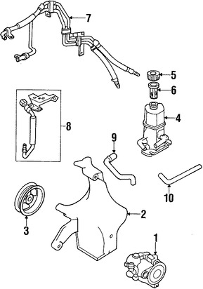 Foto de Deposito Liquido Hidraulico Direccion Asistida Original para Ford Escort Mercury Tracer Marca FORD Nmero de Parte F7CZ3E764AE