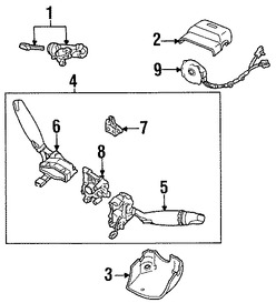 Foto de Interruptor del limpiaparabrisas Original para Ford Escort Mercury Tracer Marca FORD Nmero de Parte F7CZ17A553AA