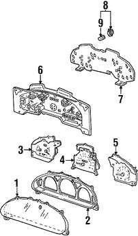 Foto de Lente de Panel de Instrumentos Original para Mercury Tracer Ford Escort Marca FORD Nmero de Parte F8CZ10887BB