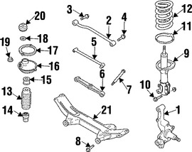 Foto de Buje Puntal De Suspensin Original para Ford Escort Mercury Tracer Marca FORD Nmero de Parte F7CZ18198AAA