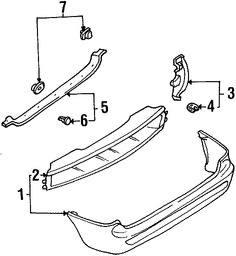 Foto de Parachoque Original para Ford Escort 1997 1999 1998 Mercury Tracer 1999 1997 1998 Marca FORD Nmero de Parte F7CZ17906BA