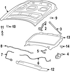 Foto de Panel de Cap Original para Ford F-150 Lincoln Mark LT Marca FORD Nmero de Parte 4L3Z16612AA