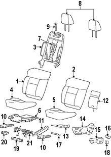 Foto de Panel lateral de Asiento Original para Lincoln Mark LT 2006 2007 2008 Marca FORD Nmero de Parte 6L3Z1662186AA