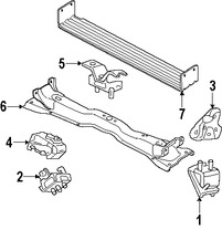 Foto de Soporte de Montura del motor Original para Ford Explorer Sport Trac Ford Explorer Mercury Mountaineer Marca FORD Nmero de Parte 7A2Z6031AA