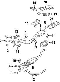 Foto de Protector de Calor Escape Original para Ford Explorer Sport Trac Ford Explorer Mercury Mountaineer Marca FORD Nmero de Parte 7L2Z5H207B