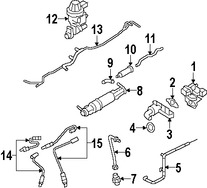 Foto de Manguera de retroalimentacin de presin EGR Original para Mercury Mountaineer Ford Explorer Ford Explorer Sport Trac Marca FORD Nmero de Parte 5L2Z9E469A