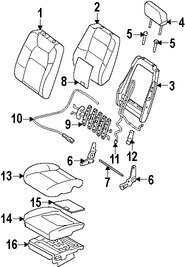 Foto de Respaldo de Asiento Original para Mercury Mountaineer 2006 Ford Explorer 2006 Ford Explorer Sport Trac 2007 Marca FORD Nmero de Parte 6L2Z7864417BAC