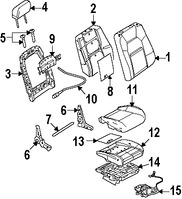 Foto de Bastidor de Respaldo de Asiento Original para Ford Explorer Ford Explorer Sport Trac Mercury Mountaineer Marca FORD Nmero de Parte 7L2Z7861018A