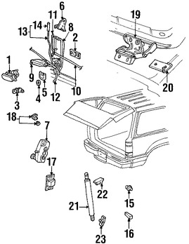 Foto de Actuador de Cerradura de Puerta Trasera Original para Ford Explorer Mercury Mountaineer Marca FORD Nmero de Parte 2L5Z78218A42BA