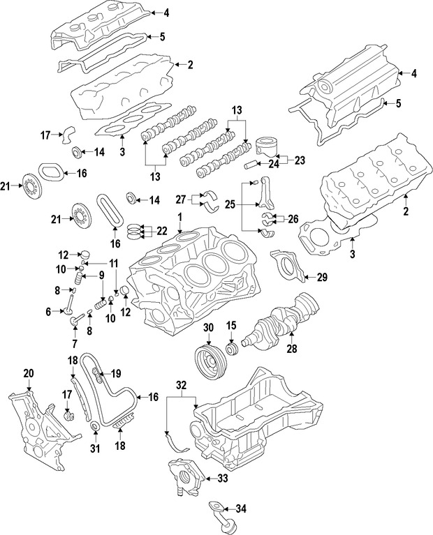 Foto de Motor Completo Original para Ford  Ford Edge Lincoln MKX Marca FORD Remanufacturado Nmero de Parte 9T4Z6006BARM