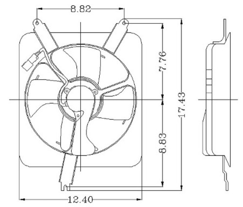 Foto de Montura de ventilador de enfriado de motor para Honda Accord 1995 Marca GLOBAL PARTS Nmero de Parte 2811352