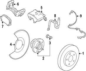 Foto de Cubierta de Polvo de Frenos Original para Saab 9-5 2010 2011 Marca GM Nmero de Parte 22810891