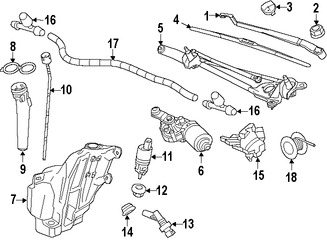 Foto de Ojal Bomba de limpia parabrisas Original para Saab 9-5 2010 2011 Marca GM Nmero de Parte 13250358