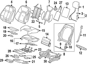 Foto de Guia de Reposacabezas Original para Saab 9-5 2010 2011 Marca GM Nmero de Parte 13269720