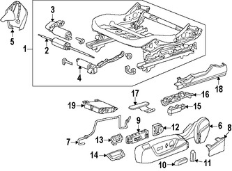 Foto de Interruptor Lumbar de asiento Original para Saab 9-5 2010 2011 Marca GM Nmero de Parte 13285104