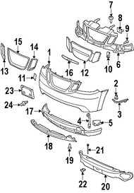 Foto de Perno de la barra de impacto del parachoque Original para Saab 9-7x 2005 2006 2007 2008 2009 Marca GM Nmero de Parte 11518393