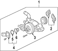 Foto de Sello de Carcasa del Termostato del Refrigerante Original para Saab 9-7x 2007 2008 2009 Marca GM Nmero de Parte 12587397