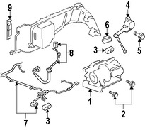 Foto de Sensor de Altura de Suspensin Original para Saab 9-7x 2005 2006 2007 2008 2009 Marca GM Nmero de Parte 25999463