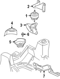 Foto de Soporte de Montura del motor Original para Saab 9-7x 2005 2006 2007 2008 2009 Marca GM Nmero de Parte 88964337