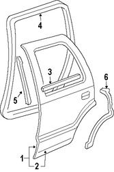 Foto de Sello de la puerta Original para Saab 9-7x 2005 2006 2007 2008 2009 Marca GM Nmero de Parte 25775652