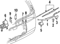 Foto de Motor Limpiaparabrisas Vidrio Trasero Original para Saab 9-7x 2005 2006 2007 2008 2009 Marca GM Nmero de Parte 25805561