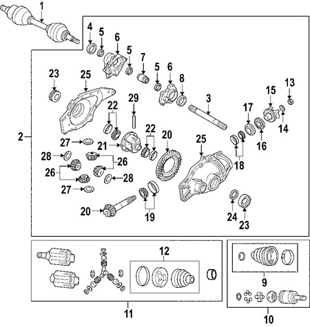 Foto de Juego Bota para Junta Homocinetica Original para Saab 9-7x 2005 2006 2007 2008 2009 Marca GM Nmero de Parte 26059675