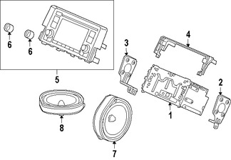 Foto de Interfaz de Mdulo de Radio Original para Honda Civic 2016 2017 Marca HONDA Nmero de Parte 39170TBAA71