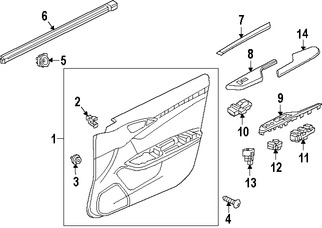 Foto de Protector contra Intemperie Cristal de Puerta Original para Honda Civic 2016 2017 Marca HONDA Nmero de Parte 72375TBAA01