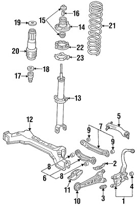 Foto de Buje del Muon de Suspensin Original para Acura Vigor Acura CL Acura TL Honda Accord Marca HONDA Nmero de Parte 52365SM4004