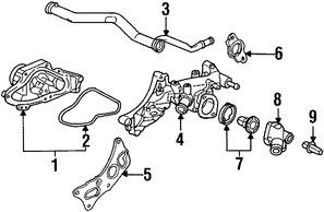 Foto de Empacadura de la bomba de agua del motor Original para Acura Honda Marca HONDA Nmero de Parte 19222P8AA01