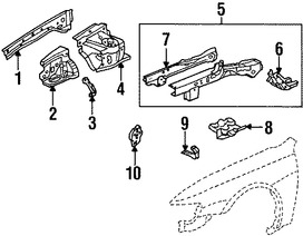 Foto de Protector del Guardafangos Original para Honda Accord Acura TL Marca HONDA Nmero de Parte 60650S87A00ZZ