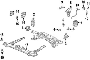 Foto de Montura de Transmisin Automtica Original para Honda Accord 1998 1999 2000 2001 2002 Marca HONDA Nmero de Parte 50806S0A980