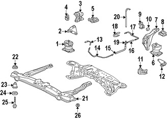 Foto de Montura del motor Original para Honda Accord 1998 1999 2000 2001 2002 Acura TL 1999 Marca HONDA Nmero de Parte 50810S87A81