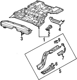 Foto de Soporte de cubierta de parachoques Original para Honda Accord Acura TL Acura CL Marca HONDA Nmero de Parte 65669S84A00ZZ