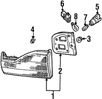 Foto de Zcalo de Luz Trasera Original para Honda Acura Marca HONDA Nmero de Parte 33513S84A01