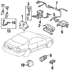 Foto de Airbag de Asiento Original para Honda Accord Acura TL Acura CL Marca HONDA Nmero de Parte 06788S84A81