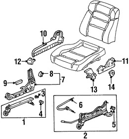 Foto de Cubierta de Riel de Asiento Original para Honda Accord Acura CL Marca HONDA Nmero de Parte 81196S82A00ZC