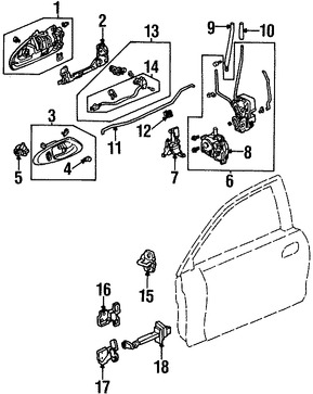 Foto de Switch de Bloqueo de la Perta Original para Honda Accord 1998 1999 2000 2001 2002 Marca HONDA Nmero de Parte 72182S82A11