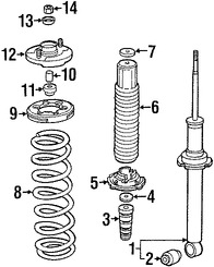 Foto de Buje Puntal De Suspensin Original para Honda Accord Acura CL Acura TL Marca HONDA Nmero de Parte 52622S84A01