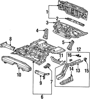 Foto de Soporte de cubierta de parachoques Original para Honda Accord Acura CL Acura TL Marca HONDA Nmero de Parte 65619S84A00ZZ