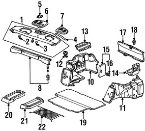 Foto de Cobertor de Altavoz Original para Honda Accord 1998 1999 2000 Marca HONDA Nmero de Parte 84518S82A00ZA