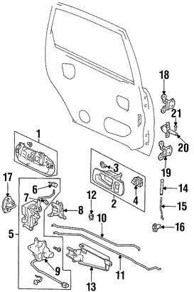 Foto de Clip del Botn de Puerta Original para Honda Acura Marca HONDA Nmero de Parte 72616SM4003