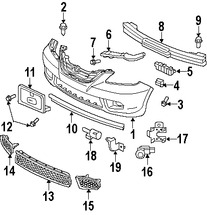 Foto de Soporte de la placa Original para Honda Odyssey 2008 2009 2010 Marca HONDA Nmero de Parte 71180SHJA01