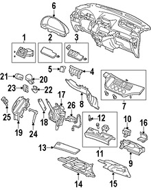 Foto de Cubierta de Panel de Instrumentos Original para Honda Odyssey 2005 2006 2007 2008 2009 2010 Marca HONDA Nmero de Parte 77346SHJA00